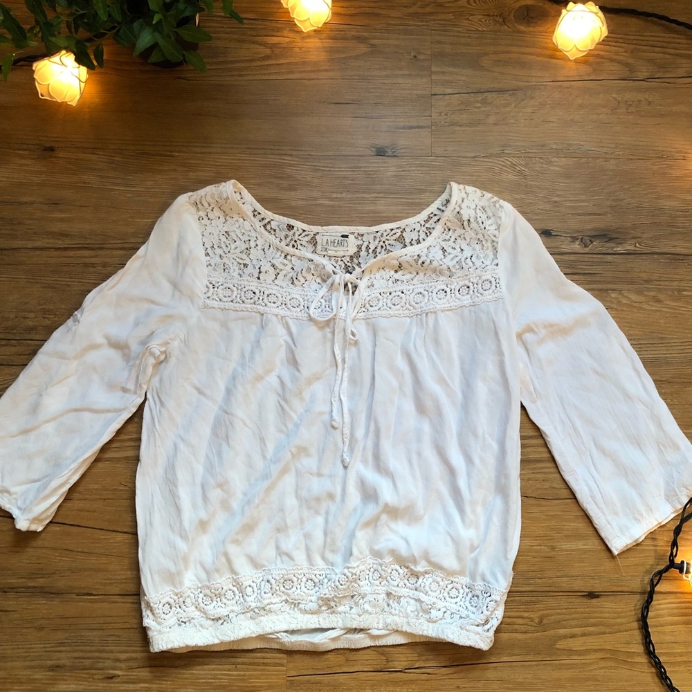 Cotton Blouse with Lace